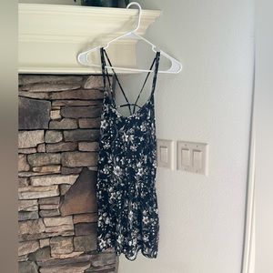 Black floral Abercrombie romper